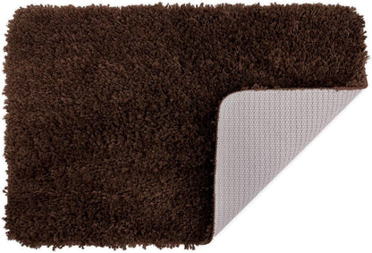 Deep Pile Oddessey Shaggy Bath Mat Chocolate