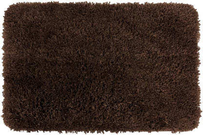 Deep Pile Oddessey Shaggy Bath Mat Chocolate