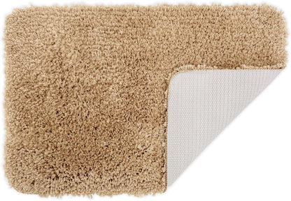 Deep Pile Oddessey Shaggy Bath Mat Beige