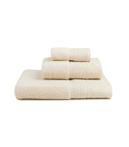 100% Cotton Jacquard Design Bath Towels Natural