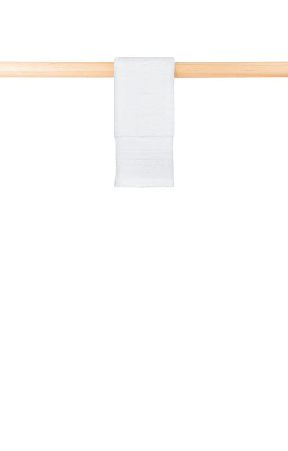 100% Cotton Jacquard Design Bath Towels in White