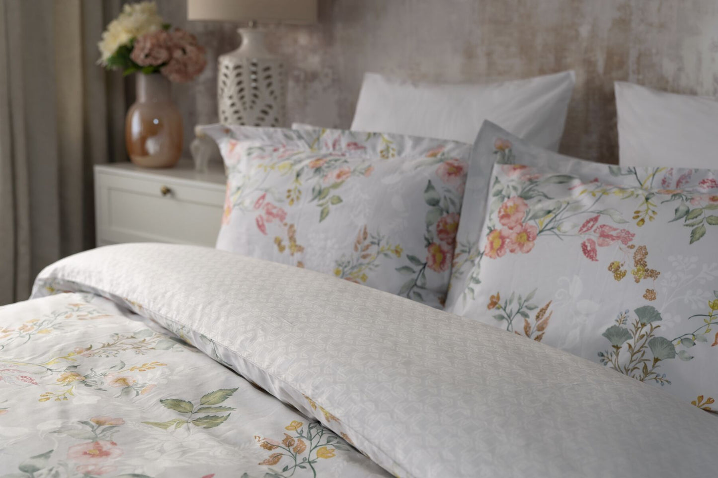 100% Cotton Rieva Floral Design Duvet Set