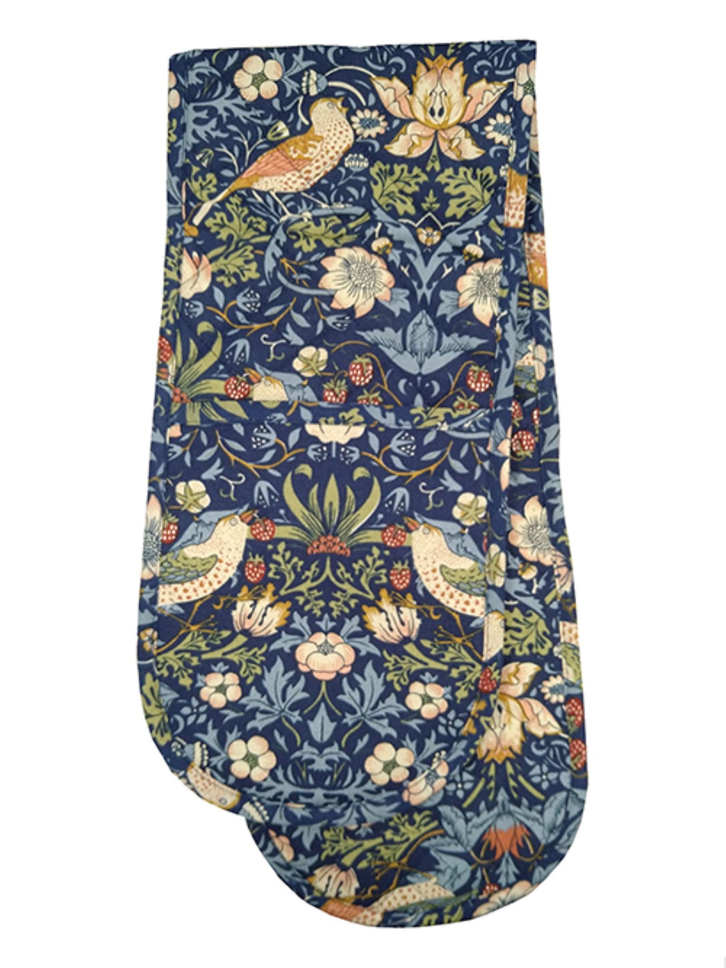 William Morris Strawberry Thief Navy Blue Kitchen Linen