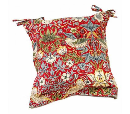 William Morris Strawberry Thief Red Kitchen Linen