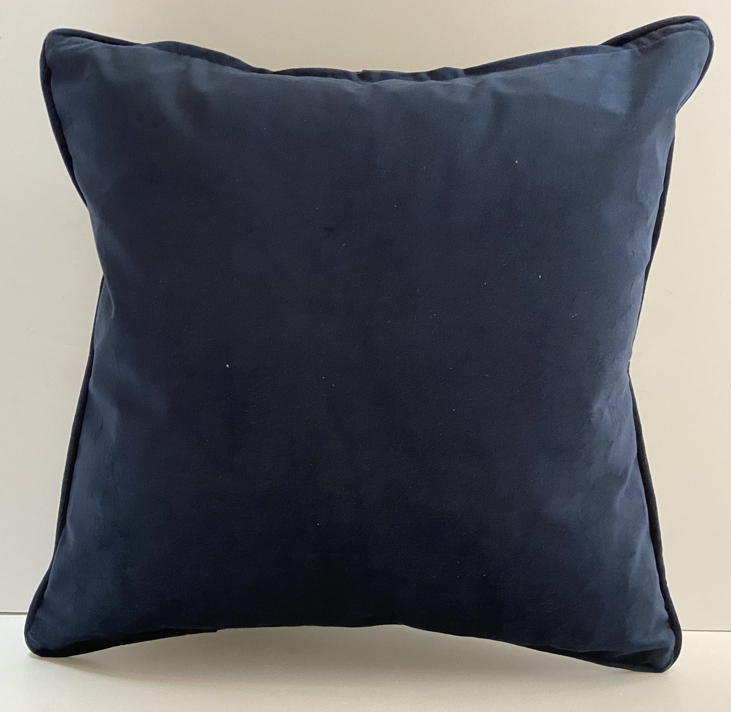 Strawberry Thief Cushion in Navy Blue With Velvet Reverse