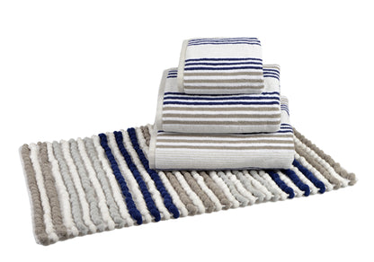 Bobble Bath or Pedestal Mat in Grey, Blue White