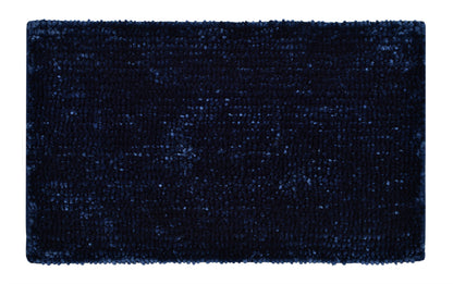 Extra Soft Chenille Bath Mat Navy Blue