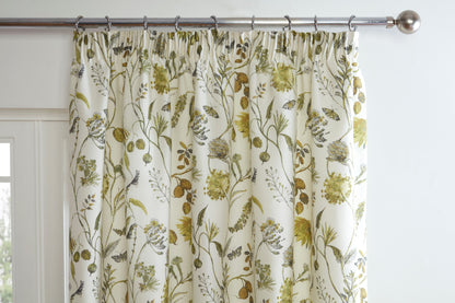 Grove Floral Design Bed Linen, Curtains in Fennel