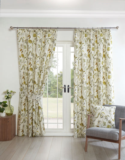 Grove Floral Design Bed Linen, Curtains in Fennel