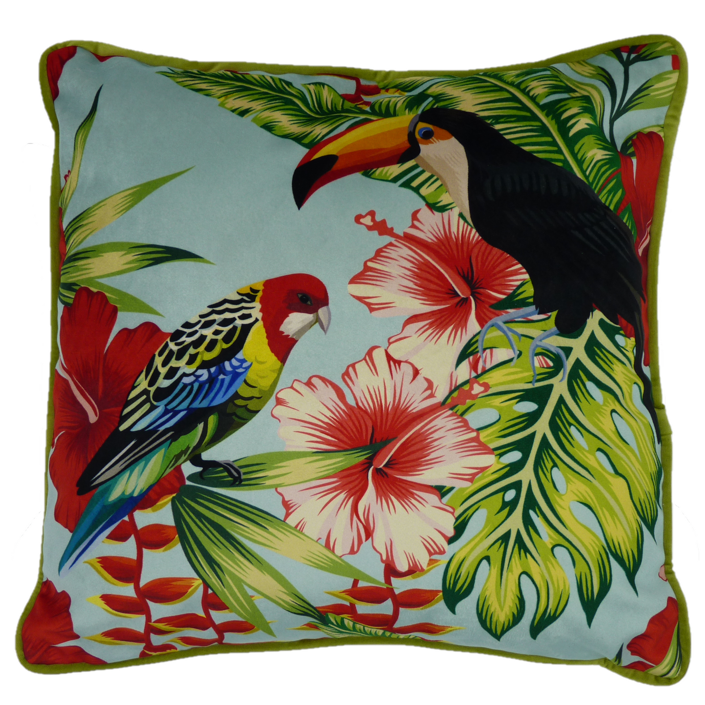 Jungle Birds Multi Colour Cushion Cover