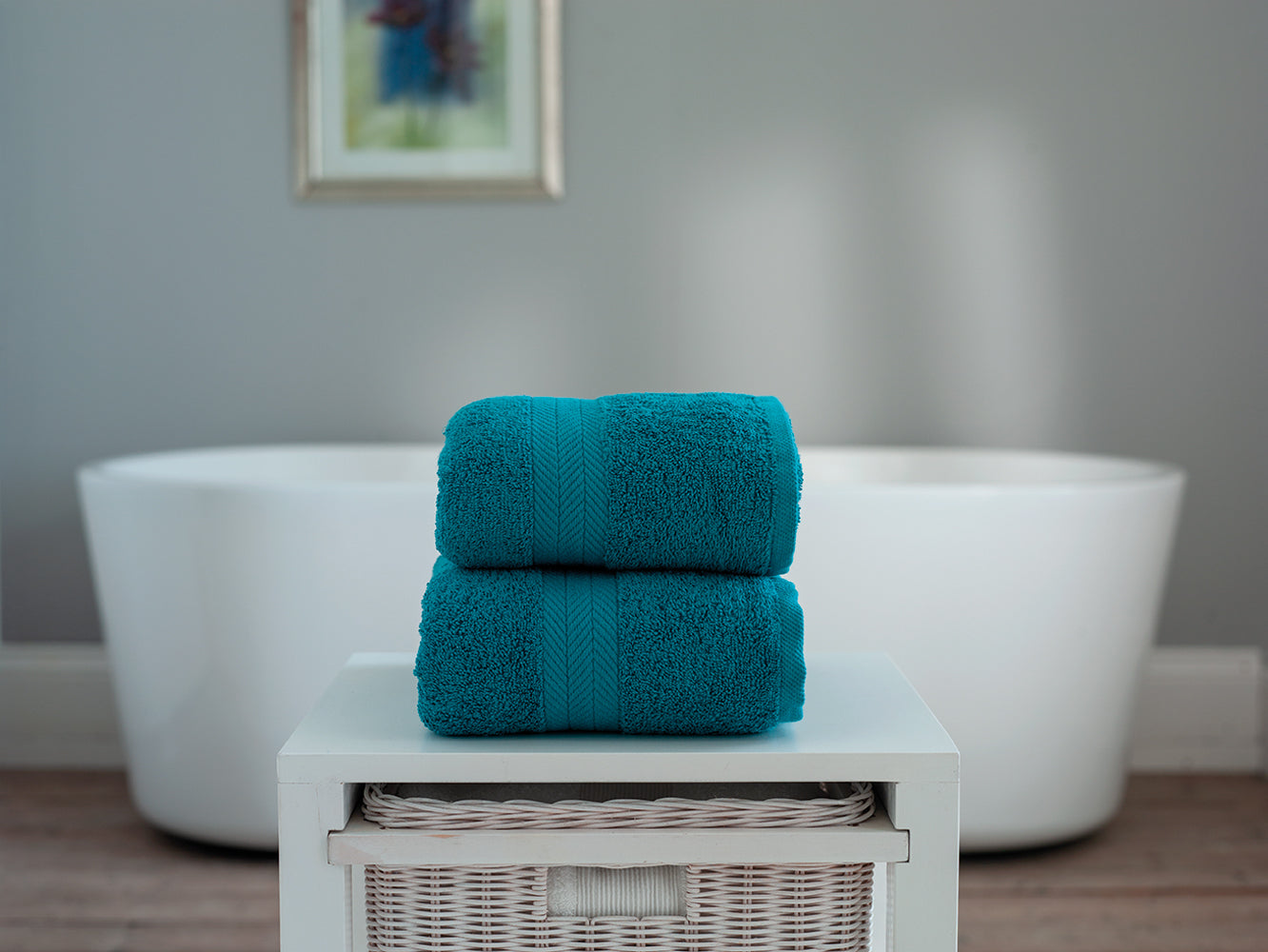 Dark green towel online bale