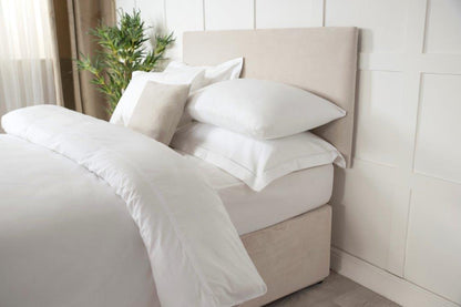 Faux Suede Headboard Wrap in Linen Beige