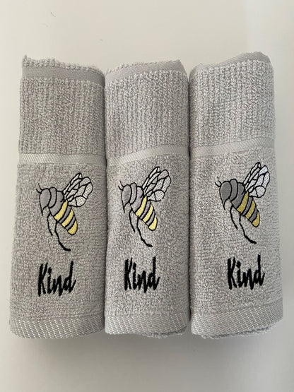 Bee Kind Tea Kitchen Towel in Grey