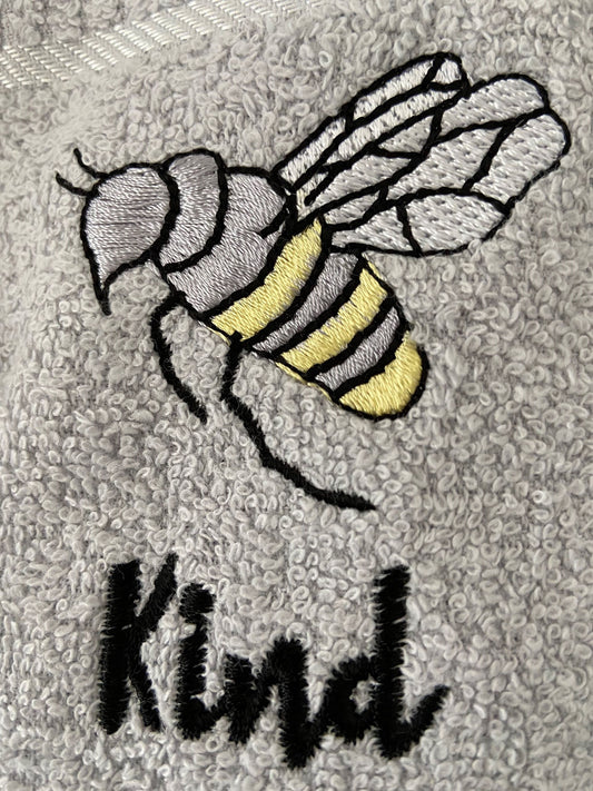 Bee Kind Tea Kitchen Towel in Grey