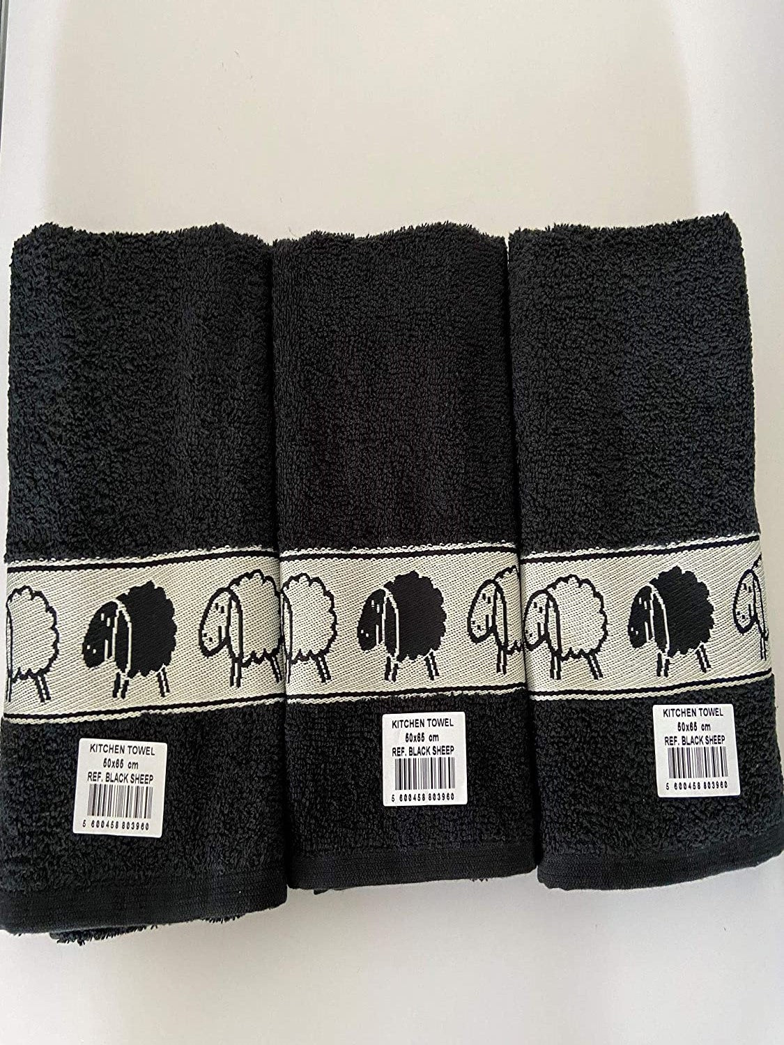 Black deals kitchen towels