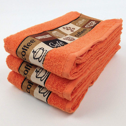 Cafe Cafe Tea Kitchen Towel Coral