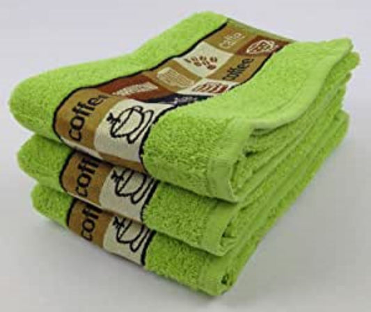 Cafe Cafe Tea Kitchen Towel Lime Green