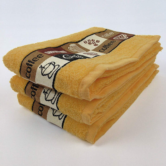 Cafe Cafe Tea Kitchen Towel Ochre