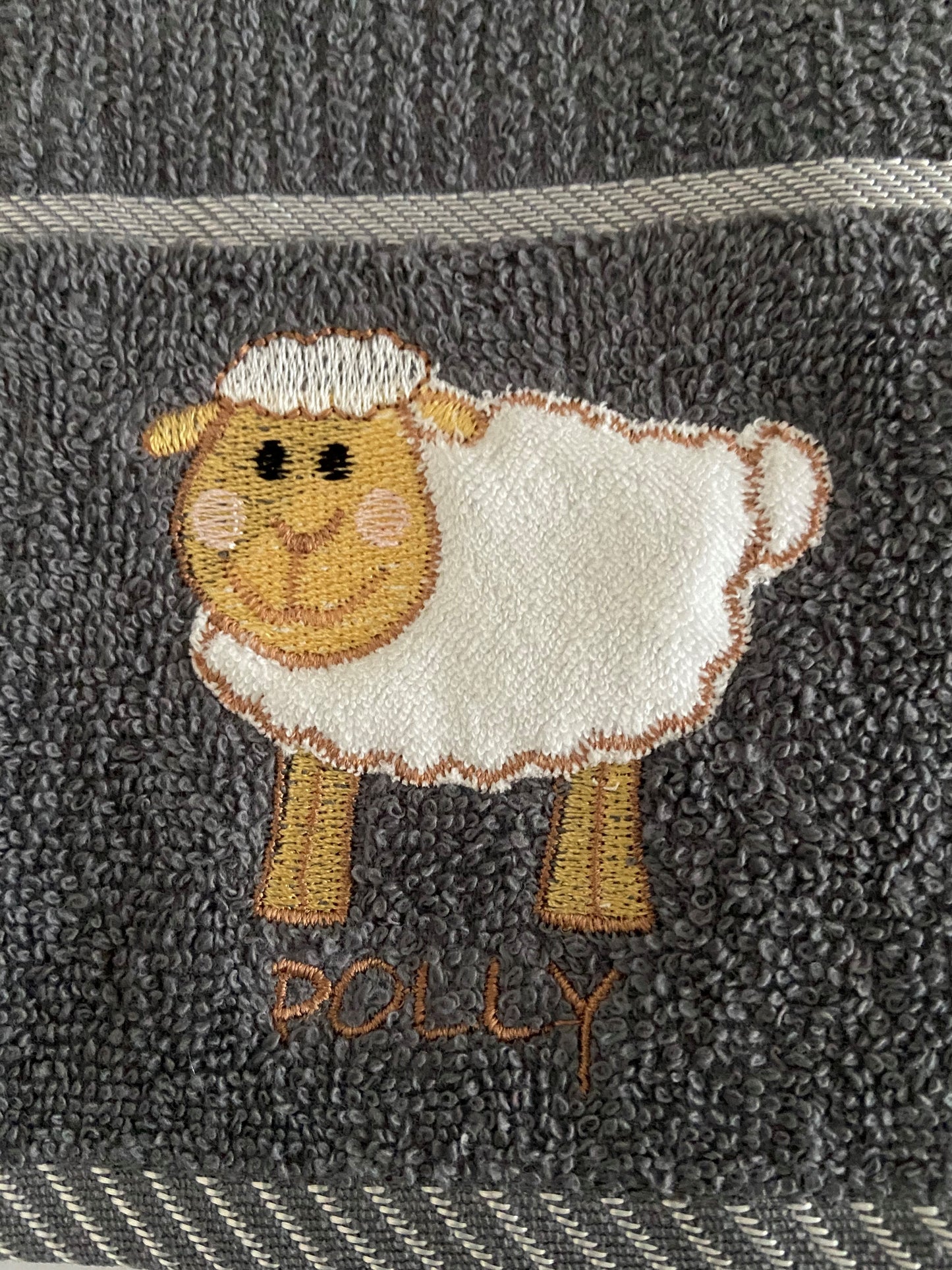 Polly Sheep Kitchen Towel Grey