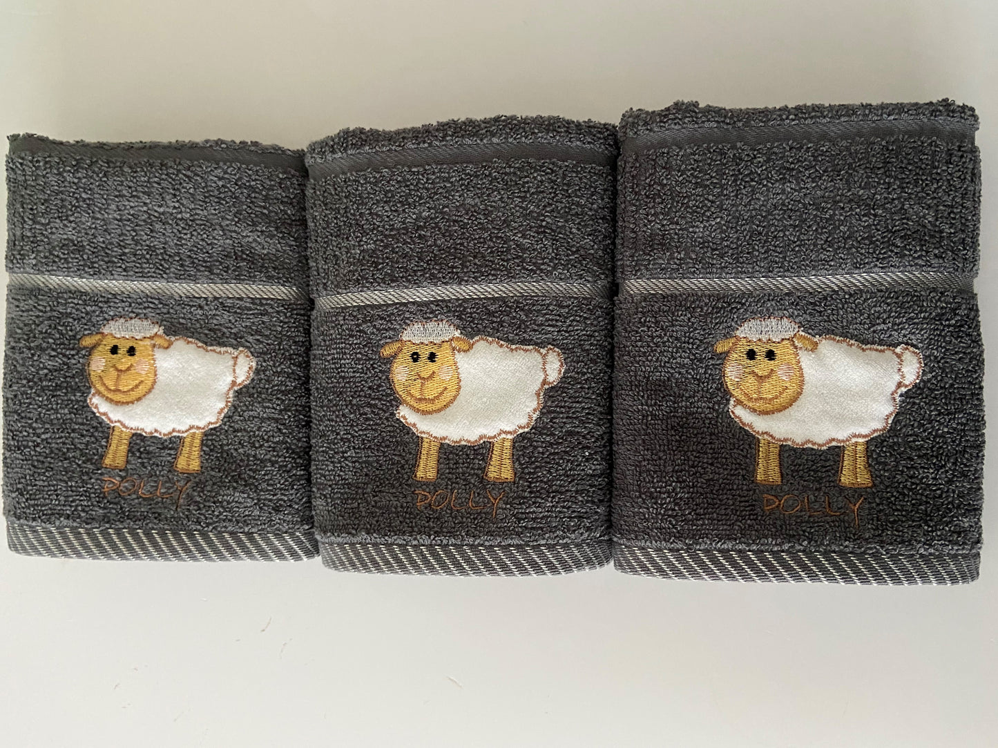 Polly Sheep Kitchen Towel Grey