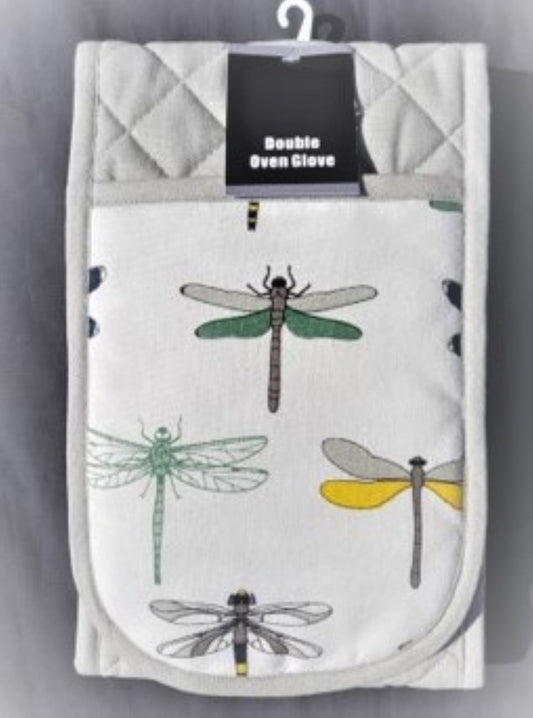 Dragonfly Design Double Oven Glove