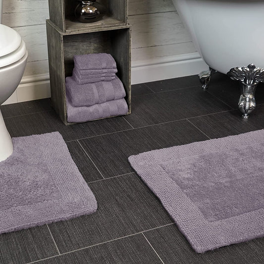 Elegance Heavyweight Reversible Bath Mats Heather