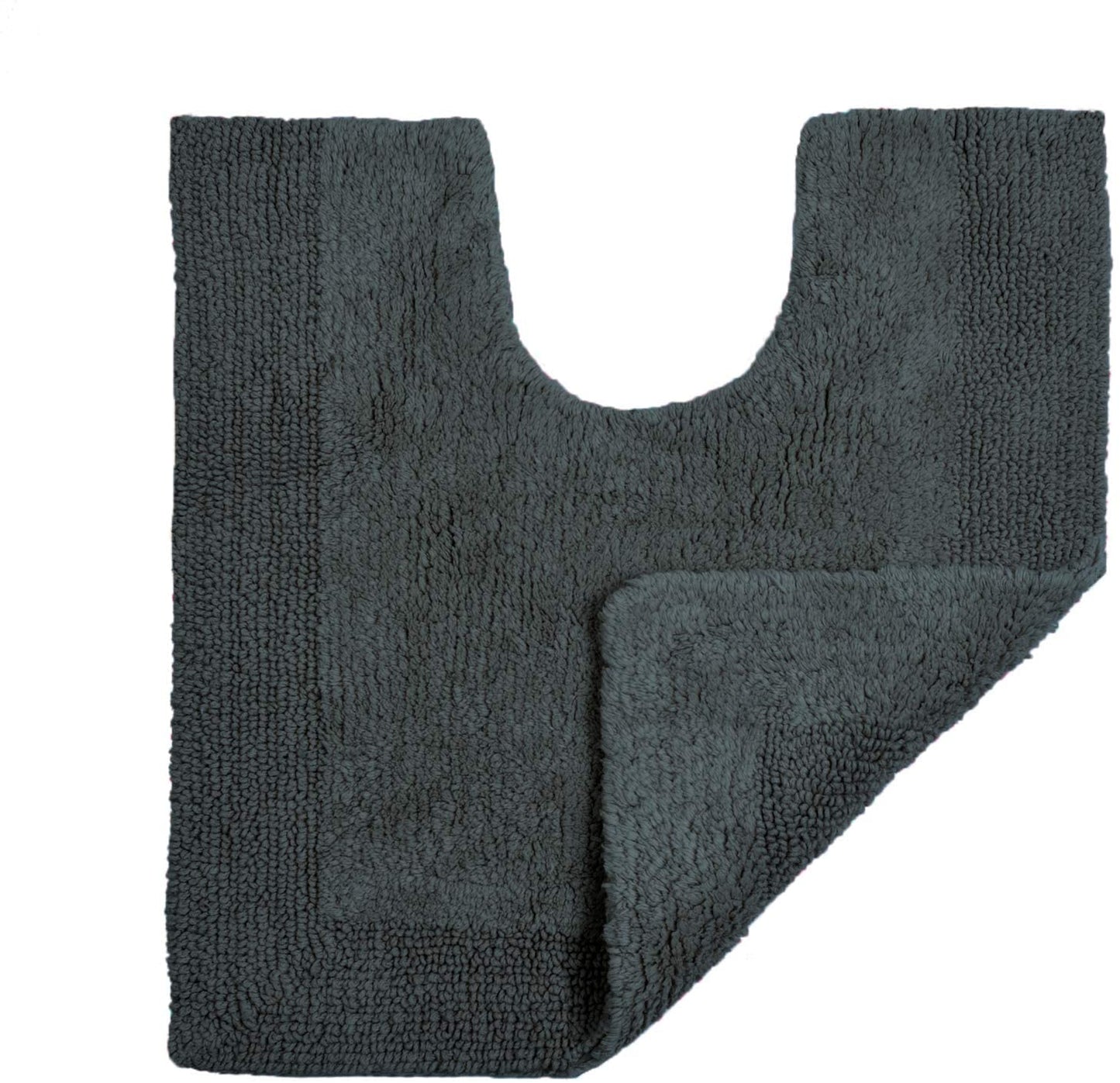 Elegance Heavyweight Reversible Bath Mats Charcoal Grey