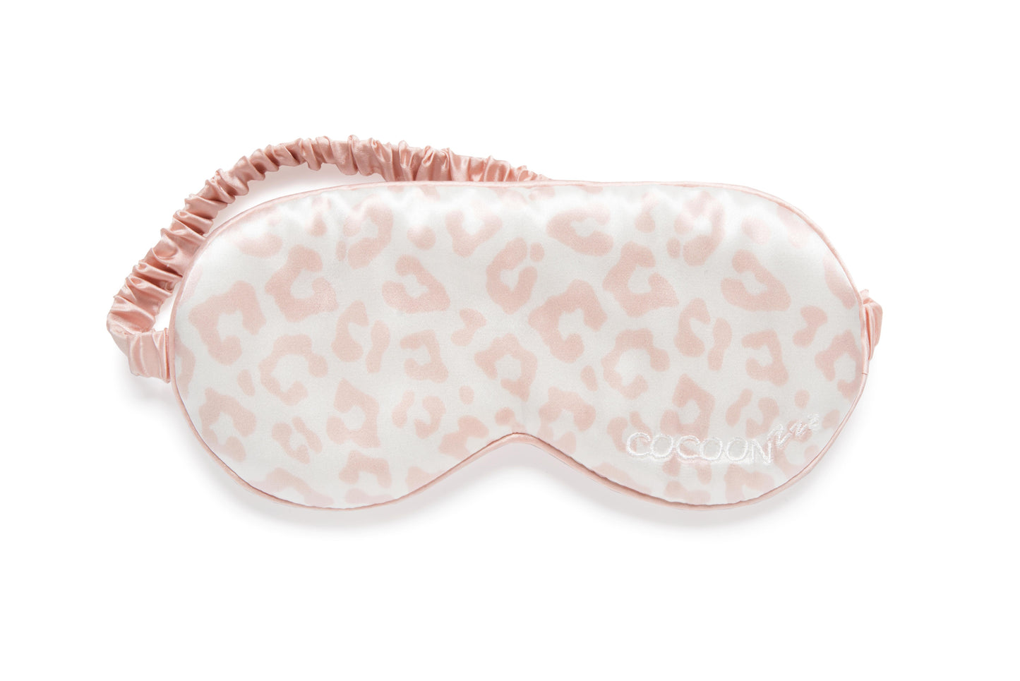 Mulberry Silk Eye Mask Leopard Print Pink