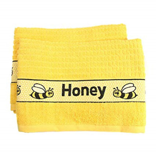 Honey Bee Tea Kitchen Towel Yellow