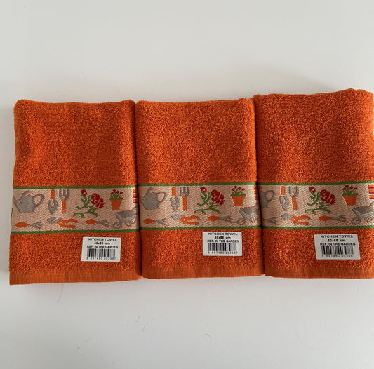 In The Garden Kitchen Towel Terracotta