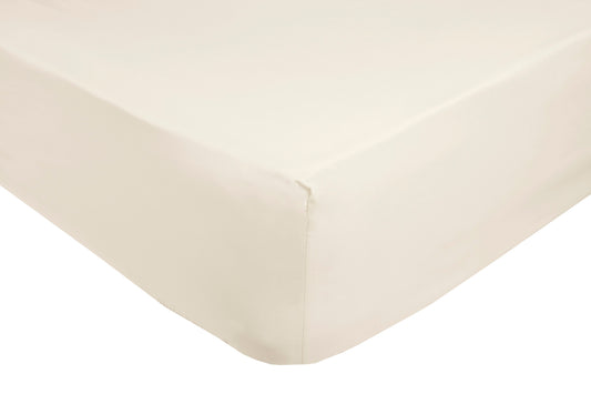 Polycotton Fitted Sheet in Ivory All Sizes