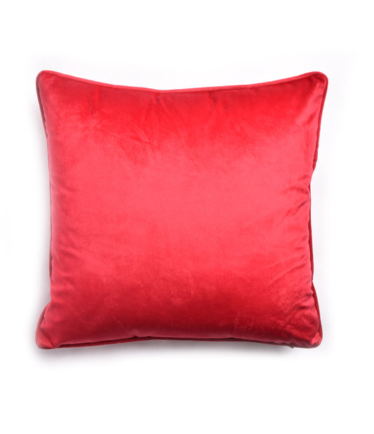 French Velvet Cushion in Red