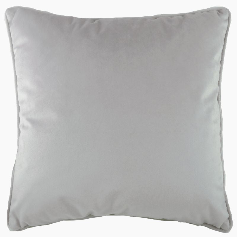 French Velvet Cushion in Silver Grey