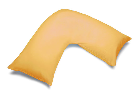 Polycotton V Shaped Maternity Pillow Case in Saffron Yellow