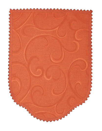 Scroll Arm Chair Cap, Chair Back Terracotta