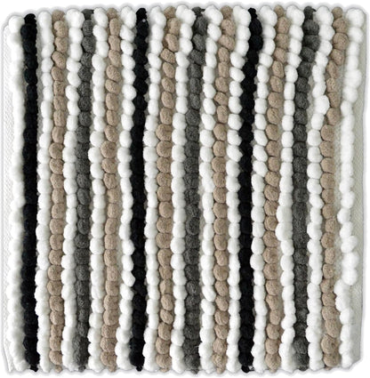 California Stripe Shower Mat in Monochrome Shades