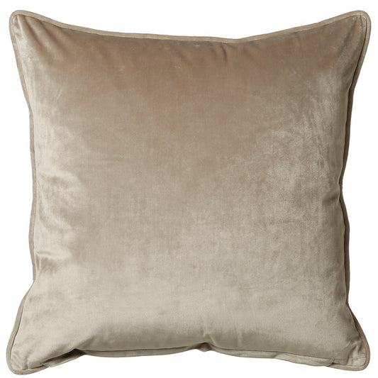 French Velvet Cushion in Taupe