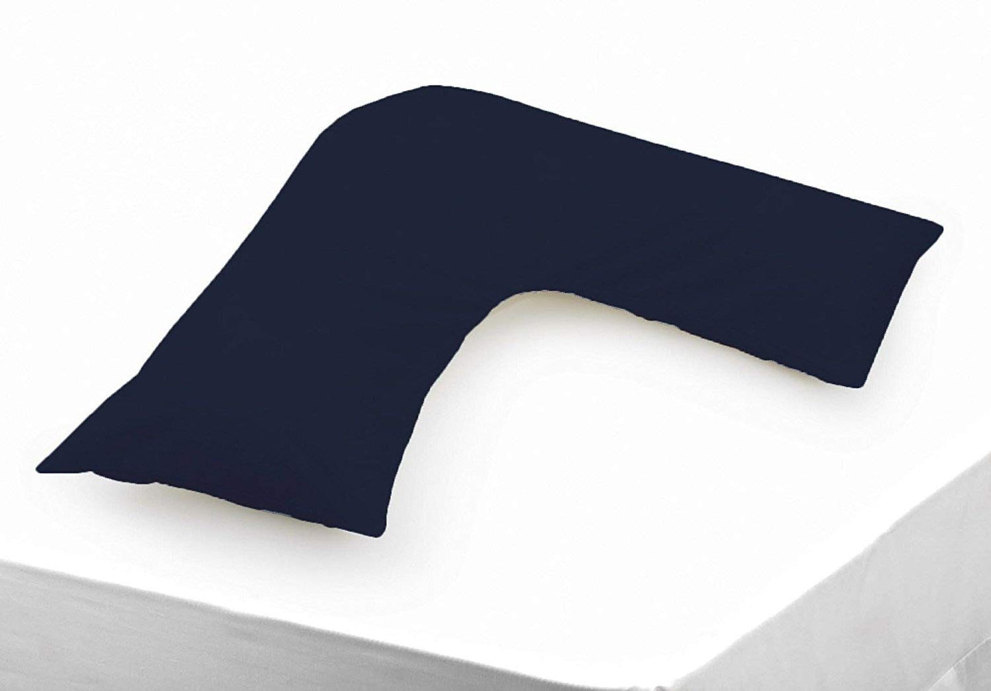 Polycotton V Shaped Maternity Pillow Case in Navy Blue