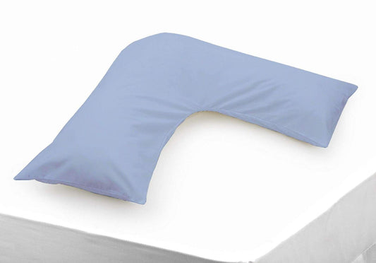 Polycotton V Shaped Maternity Pillow Case In Sky Blue