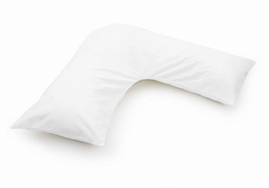 Polycotton V Shaped Maternity Pillow Case in White