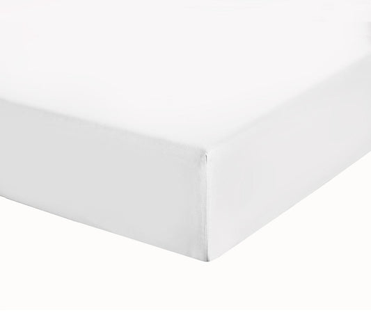 Polycotton Fitted Sheet in White All Sizes